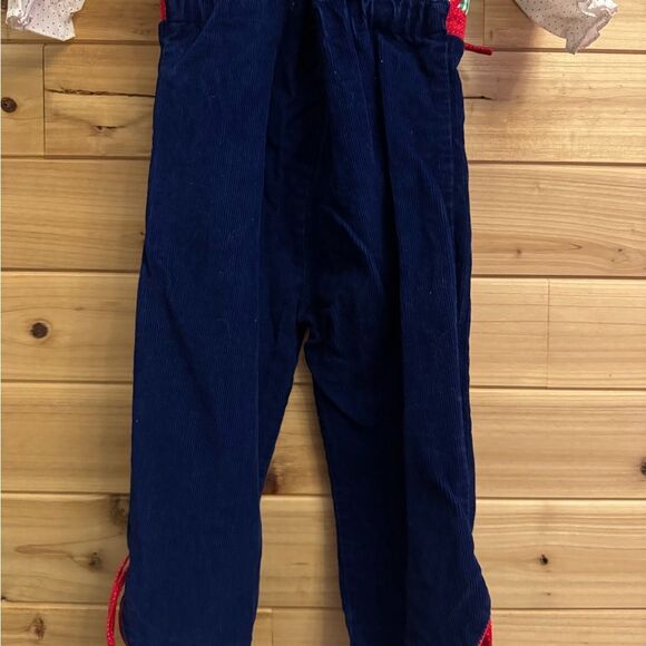 Vintage Girl 2T Farm Cottagecore Embroidered Corduroy Overall Ruffle Top Set - Picture 7 of 12